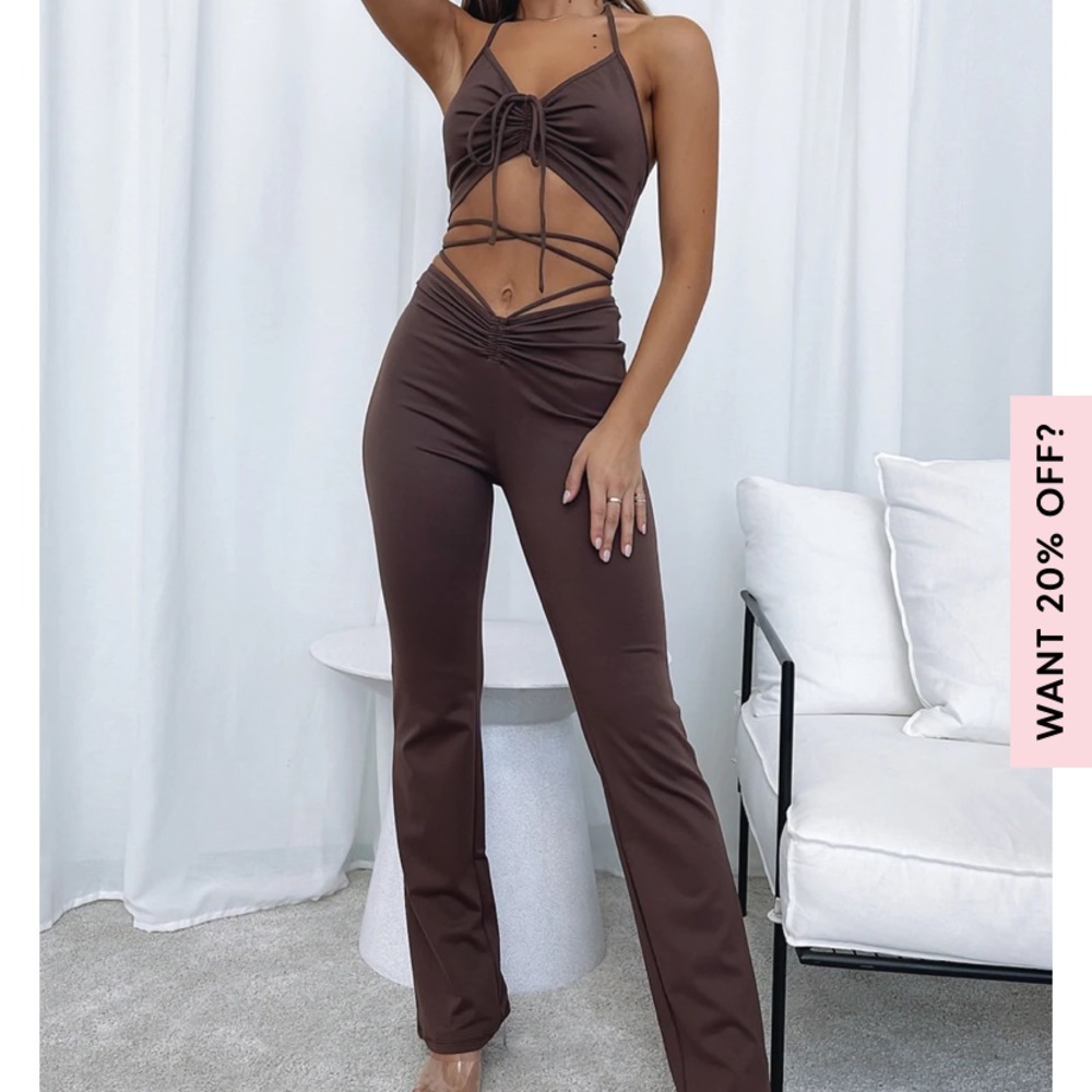 White Fox By Your Side Pants Chocolate xs